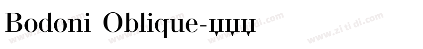 Bodoni Oblique字体转换